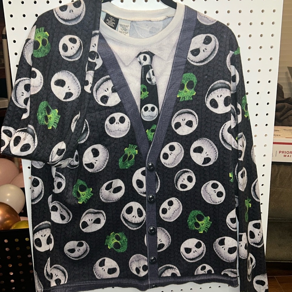 Disney Nightmare before Christmas soft sweater PJ‎ shirt - Size Medium